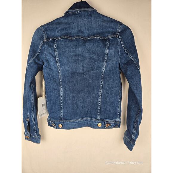 Womens Slim Illusion Modern Trucker Jacket Highline 7E060120 Size XS - Picture 4 of 8